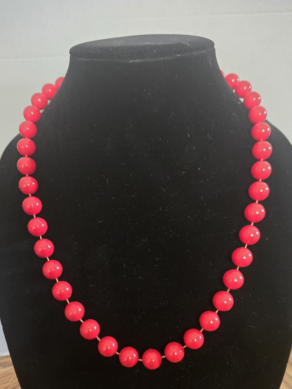 Vintage Red Beaded Necklace - Women Jewelry